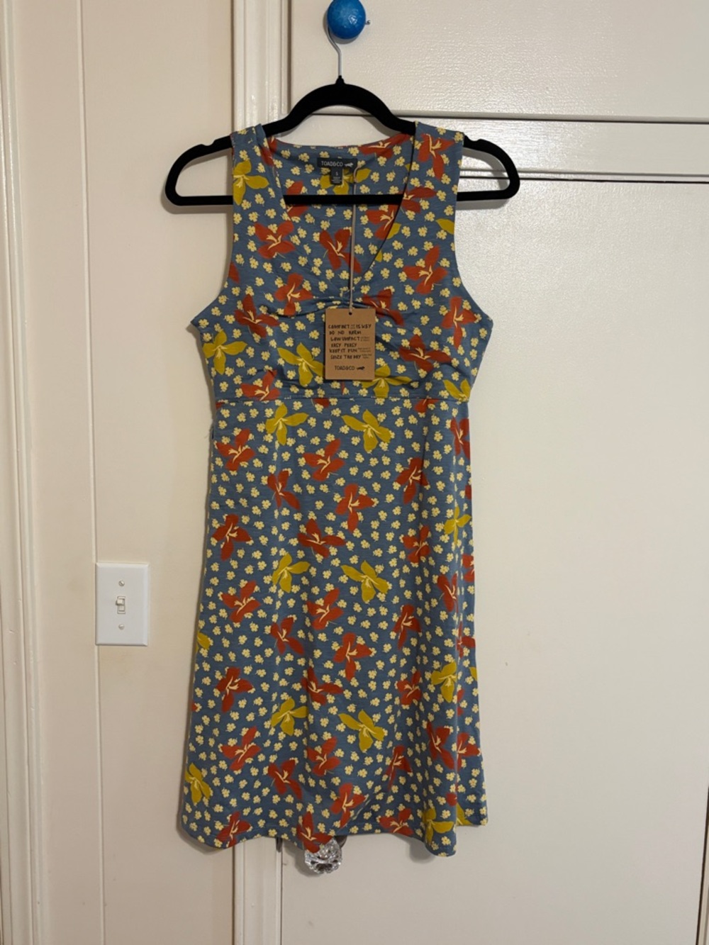 Toad & Co. Rosemarie SL Dress North Shore Lily Print Small NWT
